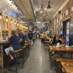 Interior: Bench and bar seating