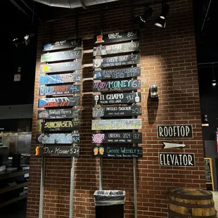Beer menu