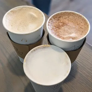 three cups of coffee