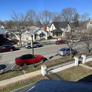 Upstairs window view