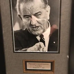 President Lyndon B Johnson pee'd here - and now, so have I