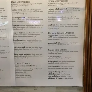 Lunch Menu