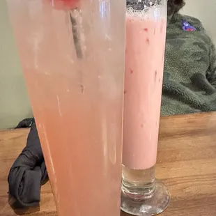 Raspberry Italian soda and Italian Cream Soda