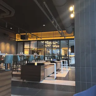 View from enclosed bar