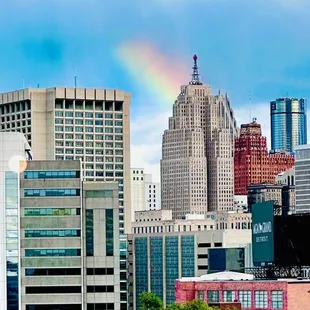 Rainbow over the Penobscot Building from the I/O
