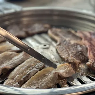 Pork belly and Kalbi