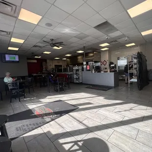 the inside of a restaurant