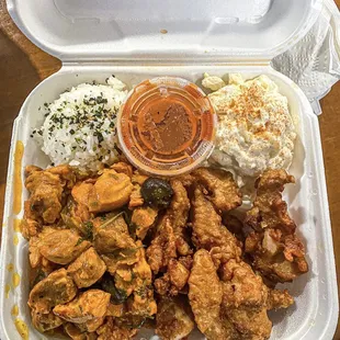 Mochiko Chicken and Pastele Stew