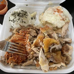 Shoyu Chicken and Kailua pork Mix Plate