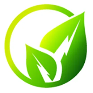 a green leaf in a circle