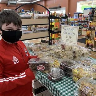 a man wearing a face mask