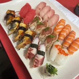 sashimi, sushi, sushi and sashimi, food