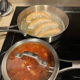 Italian wild boar sausage purchased for a meat marinara pasta dish, which was one of the best I have ever had.