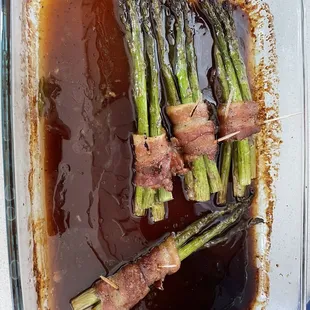 Asparagus and bacon from Iowa Meat Market
