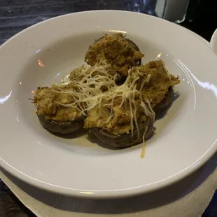 Crab stuffed mushrooms appetizer