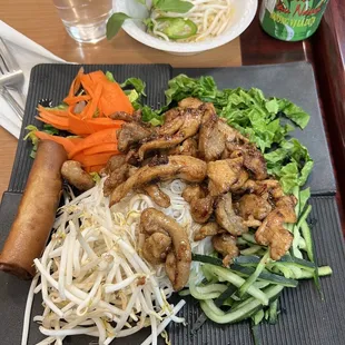 a plate of food on a table