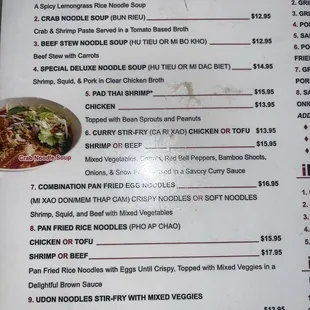 Specialty dishes