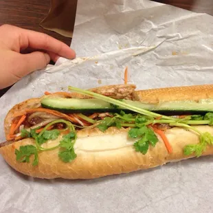 Beef bahn mi.