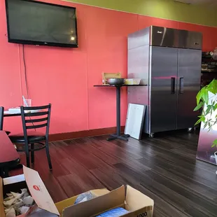 the kitchen and dining area