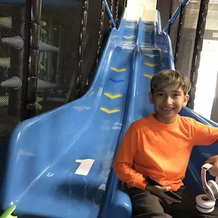 The slide was tested and kids approved.