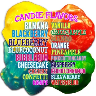 All different amazing flavors with the best taste!!