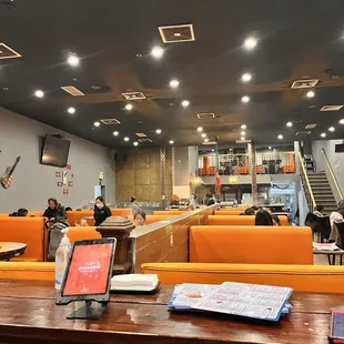 interior, sushi and sashimi