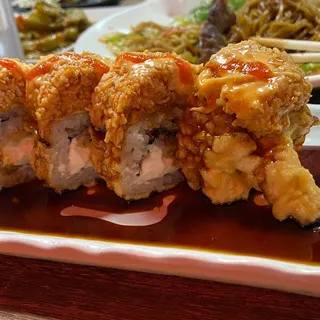 76. Golden Tiger Roll (fully deep fried)