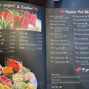 the menu
