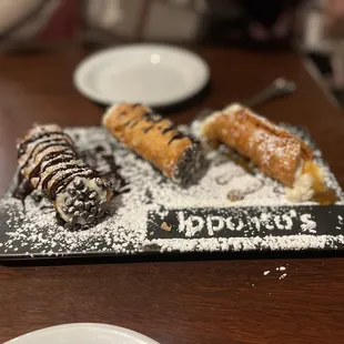 Chocolate and Caramel Cannolis