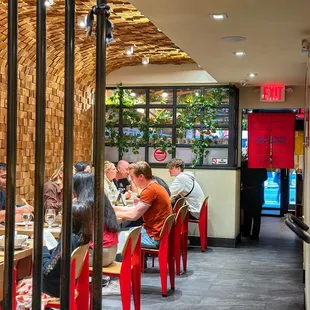 people eating in a restaurant