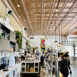 the inside of a coffee shop