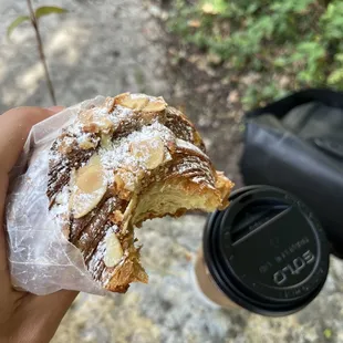 earl grey tea, almond croissant