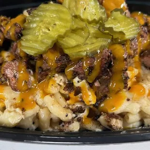 6 Cheese Smoked Mac N Cheese Brisket Bowl