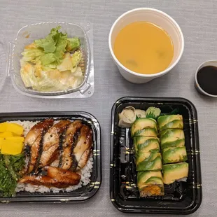 Unagi Lunch &amp; Green Dragon maki