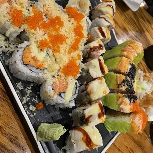 sashimi, sushi and sashimi, sushi, food