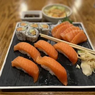 sushi, food, sashimi, sushi and sashimi