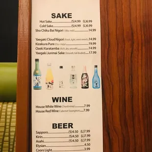 Drink list