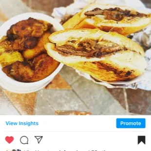 Pepito and Plantains from our take-out window
