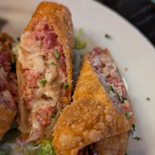 corned beef egg rolls - so bomb!