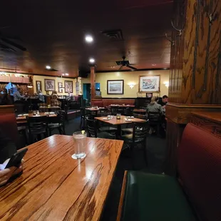 The dining room. The kitchen door is straight ahead.