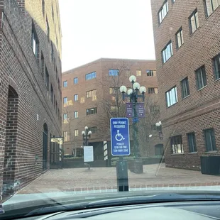 Handicapped parking off Broad.
