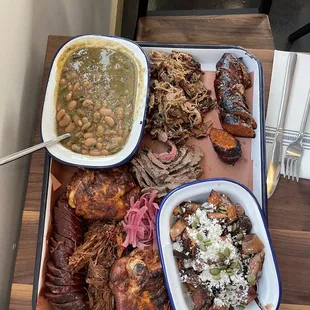 Tacos for the table with beans and sweet potatoes