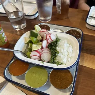 Salsa and taco fixings