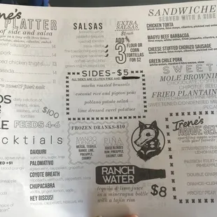 Food Menu. Order as you come in the door.