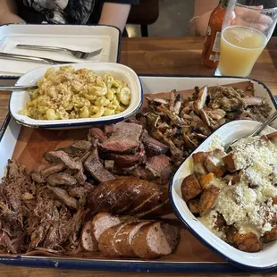 Tacos at the Table with Mac &amp; cheese, sweet potato