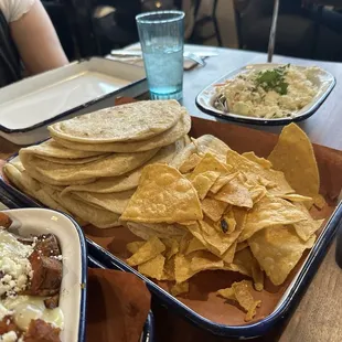 Tortillas with leftover chips