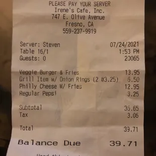Receipt
