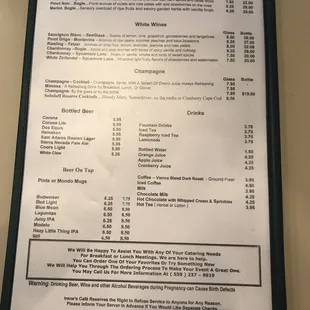 One page of menu 04/23/2023