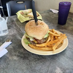 California Burger and Fries, BLT add avocado in the background