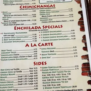 sushi and sashimi, menu